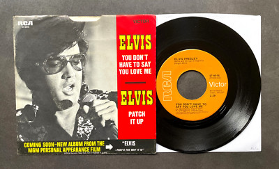 7'' Elvis Presley - Patch It Up / You Don't Have To Say - USA RCA w/ Pic