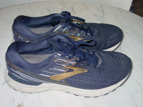 Mens Brooks Adrenaline GTS 19 Navy Blue/Gold 1102941D439 Running Shoes Size 13 - 第 2/12 張圖片