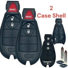 2 Remote Blade Key Fob Shell Case 3B for 2015 2016 2017 2018 Dodge Grand Caravan