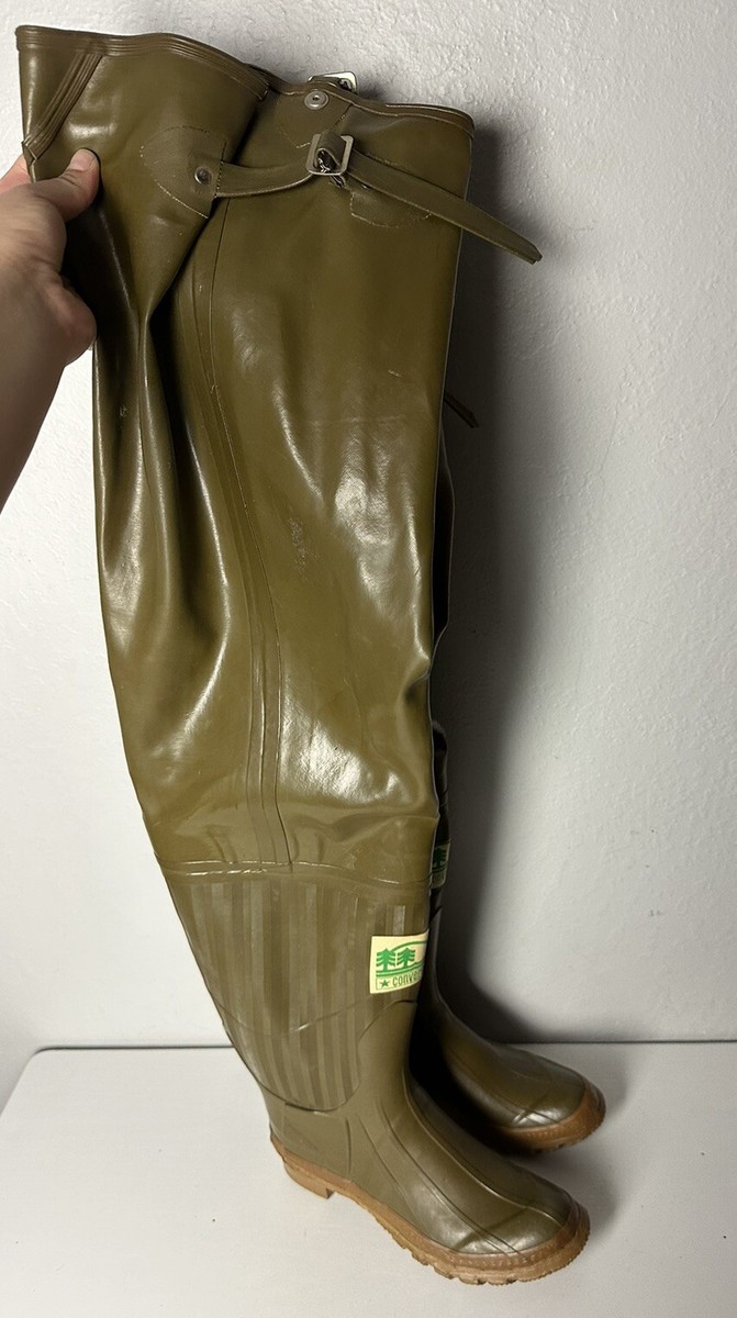 Vintage Converse Rod & Reel Rubber Fly Fishing Hip Boots Waders