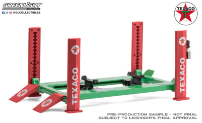 4 post lift TEXACO 13590 Greenlight 1:18