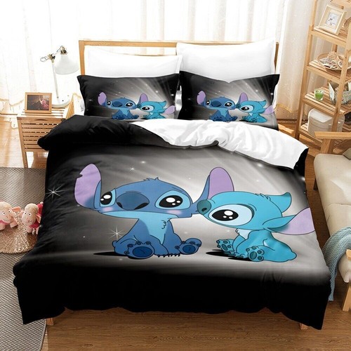 Lilo & Stitch Duvet Cover Quilt Cover Pillowcase Single Double Bedding Set - Bild 11 von 67