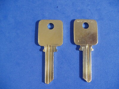 TWO KEY BLANKS FIT MEDECO  LOCKS #1687 5-PIN FITS MEDECO PATRIOT KEYWAY