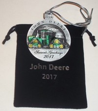 2017 John Deere Pewter Christmas Ornament 22 9 RX Tractors  NEW 