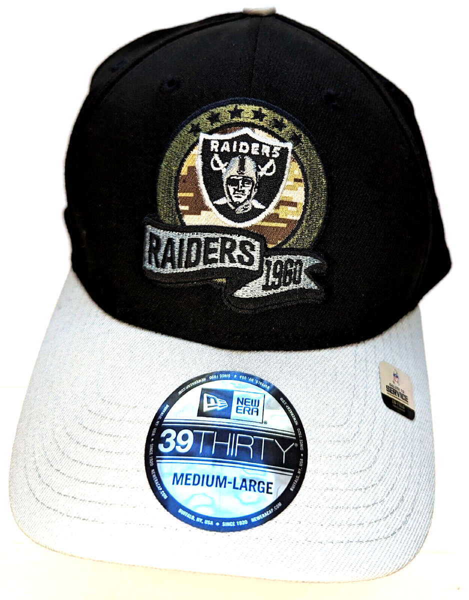 Casquette New Era 39THIRTY Las Vegas Raiders Salute To Service Noir Camouflage - Taille M