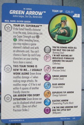 TEAM UP GREEN ARROW 026.01 SUPERMAN Justice League Unlimited DC HeroClix
