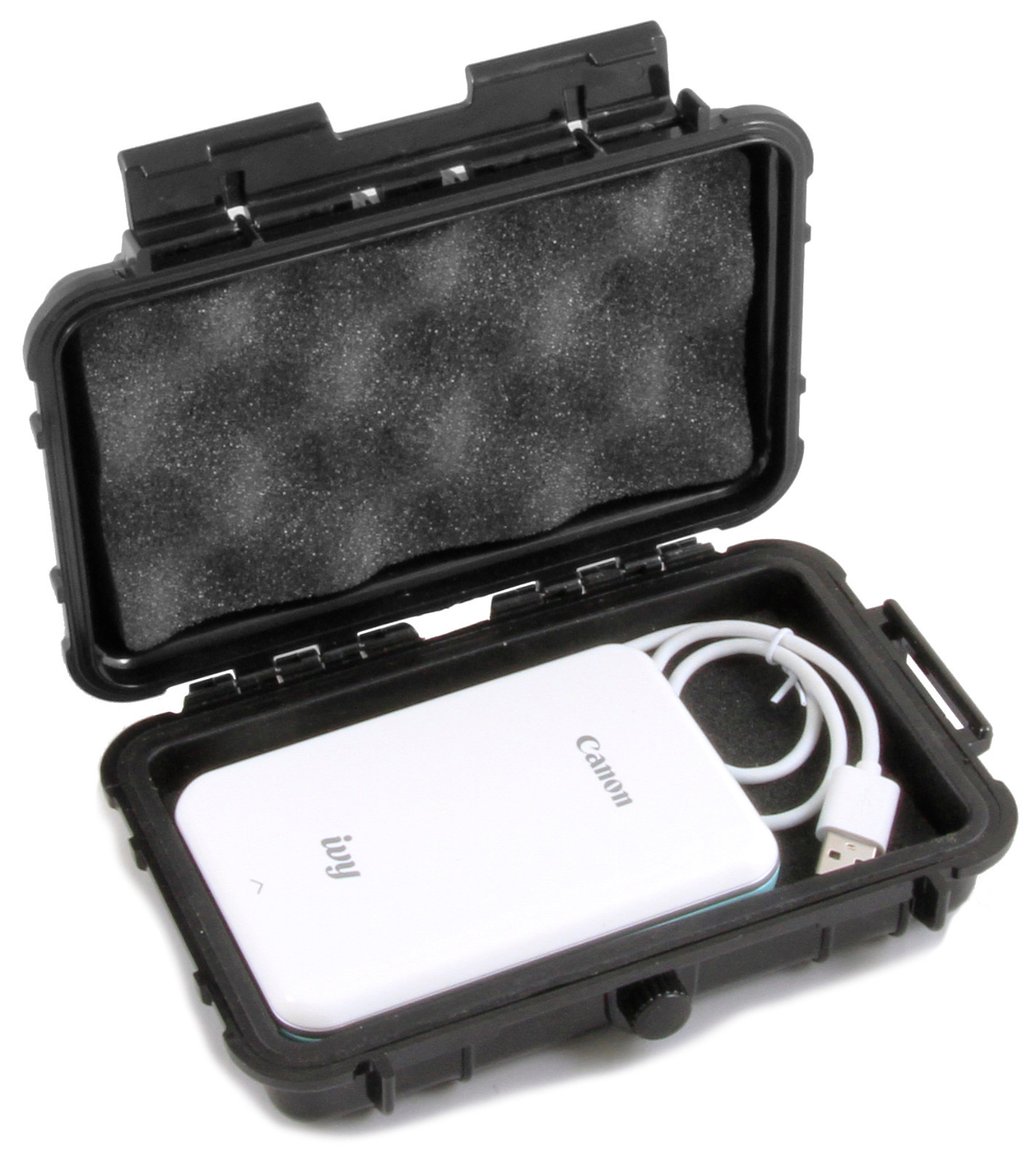 CM Waterproof Mini Photo Printer Case fits Canon Ivy Printer and Charge Cable