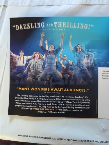 Water For Elephants Mailer & Pre-broadway Program Atlanta Tryout - Picture 3 of 4