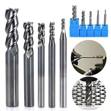5x Tungsten Steel Mill End Cutter Drill Bit Set 3 Flute Slot Milling Tool 2-8mm
