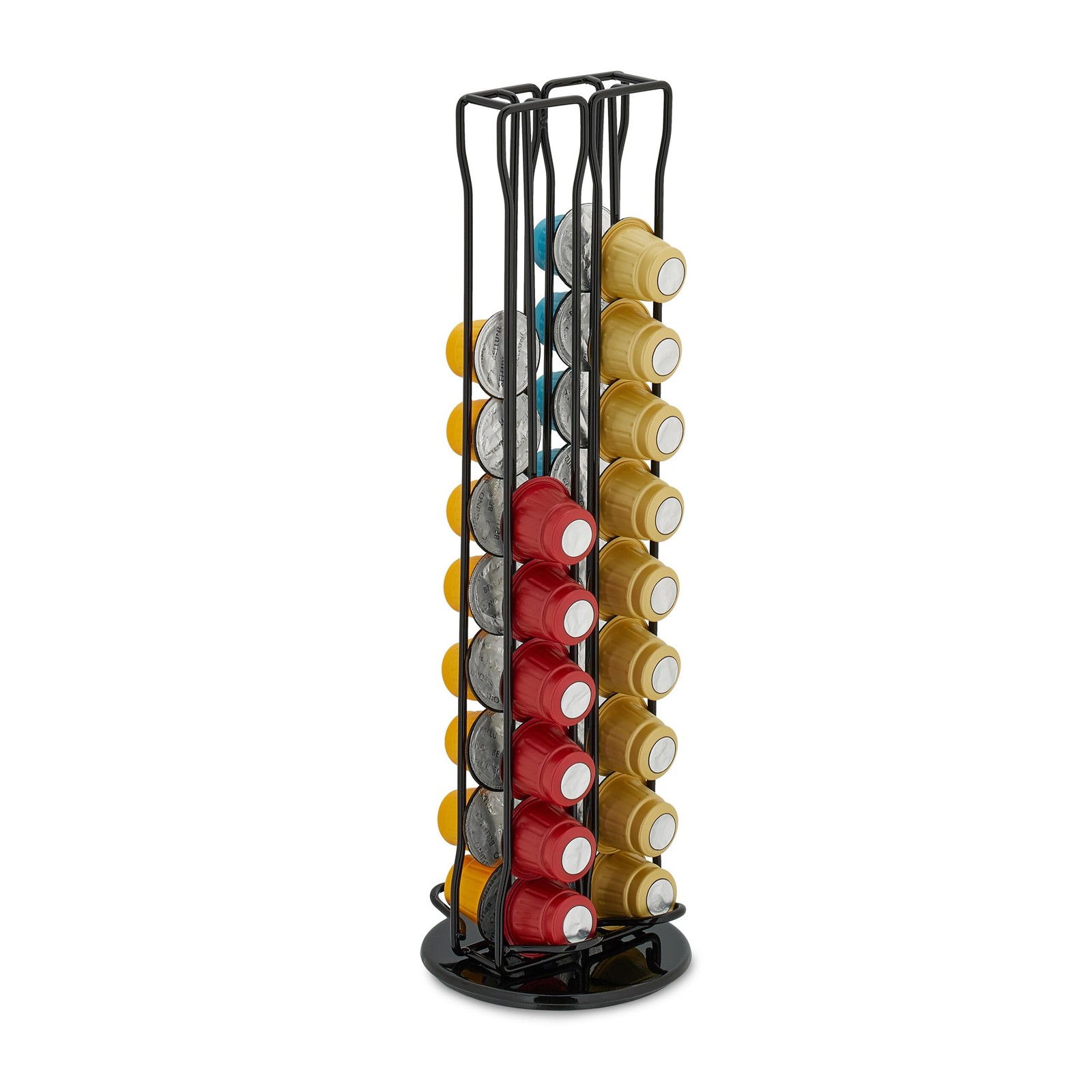 Relaxdays Porta Cialde Girevole, Organizer per 40 Capsule Nespresso, (O4g)
