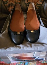 Mulberry **Gently Worn** Black Calf Leather Ballerina Shoes EU 40 UK7