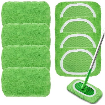 8 Bodentücher für Swiffer Sweeper Mop, 25,4 x 11,5CM Trockene/Feuchte Bodentü...