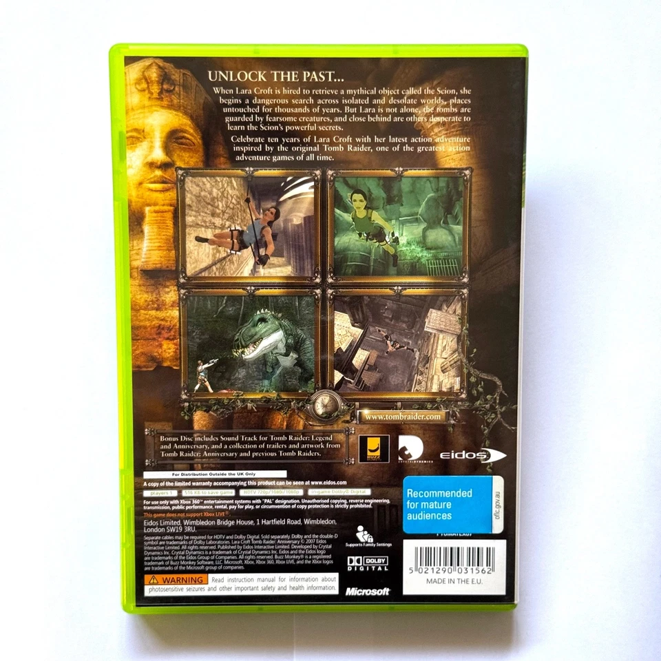 Lara Croft Tomb Raider Anniversary - Xbox 360 Game - Like New - Complete 2 Discs - Image 2 of 4