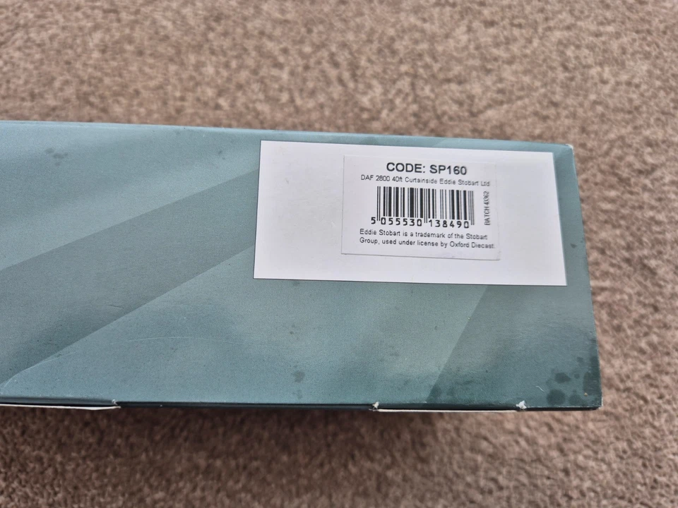 Modello Di Camion OXFORD DIECAST 1/76 SP160 EDDIE STOBART DAF 2800 Con Tenda - Immagine 3 di 3
