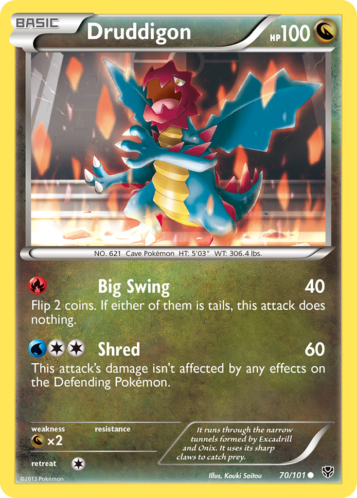 Druddigon 70/101 C Plasma Blast Pokemon NM/M