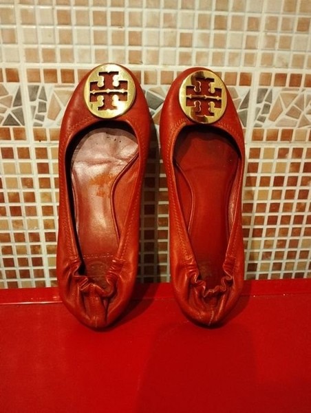 Women Tory Burch Heels Red Leather 39
