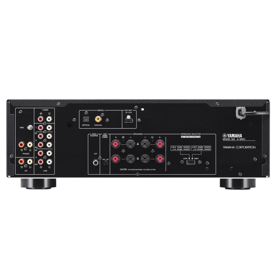 Yamaha A-S501 2-Channel Stereo Integrated Amplifier with Built-in DAC - Black