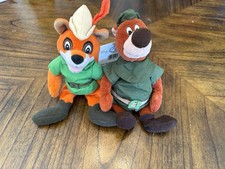 Rare Vintage Retired Robin Hood  s Little John And Robin Hood 8  Mini Bean Bag