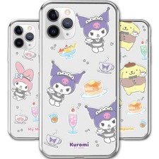 Sanrio Retro Coffee Clear Jelly Case for Galaxy S25 S24 S23 Ultra Korea made