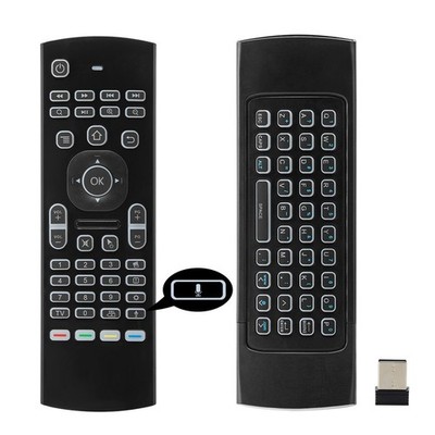 MX3 Air Mouse Voice Remote Control, 2.4G Multifunctional Blacklight Mini Wire...