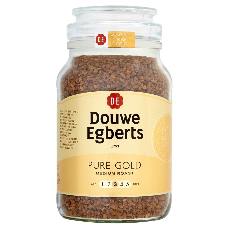 Douwe Egberts Pure Gold Medium Roast Ground Instant Coffee Granules Jar 400g - Image 3