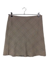 S.OLIVER High Waist Rock Damen Rock Gr. DE 40 wollweiß-braun Casual-Look