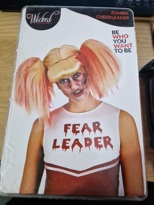 Erwachsene Zombie Halloween Cheerleader Vampir Gothic Schulmädchen Perücke Haarteil