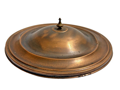 Antique Vintage Copper Plated Saucepan Stock Pot LID ONLY 11.25'' LG TARNISH/RUST