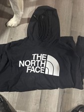 The North Face Womens Black Logo Pullover Hoodie XS Regular Fit Cotton Blend