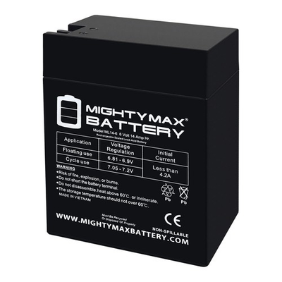 #ad #ad Mighty Max 6V 14Ah Fast on Replaces Parmak 901 Solar Powered Electric Fences $29.99