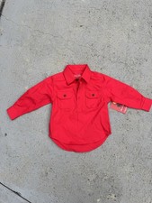 Thomas Cook Shirt Kids Size 2 Red UPF 50 Sun Protection Button Up Cotton