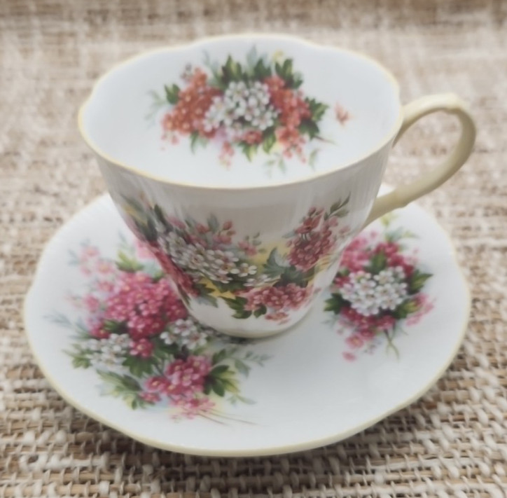 VTG Blossom Time Royal Albert English Bone China Teacup & Saucer Hawthorne
