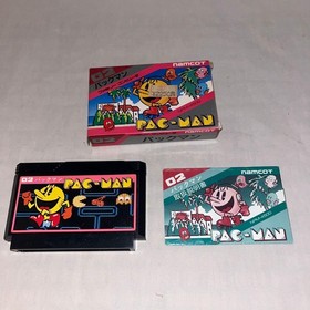 Pac-Man Famicom NES game NTSC CIB Rare, Box, Instructions, Used