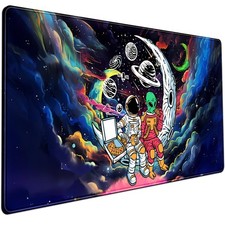 Blue Nebula 35.4 x 15.7 in Laptop Mouse Pad Desk Mat Anime Gaming Keyboard Mat