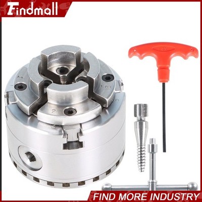 Findmall Self-Centering 2.75'' 4 Jaw Keyed Lathe Chuck 1'' x 8TPI For the Lathes