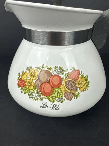 Vintage Corning Ware P-104 Spice Of Life "Le The" 6 Cup Coffee Tea Pot Kettle