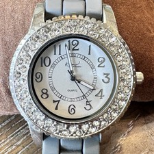 Kim Rogers Ladies Quartz Watch With Pave Border