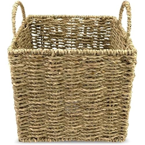 Panier de rangement Jean & Len en jonc de mer tressé pour organiser le salon ou la salle de bain