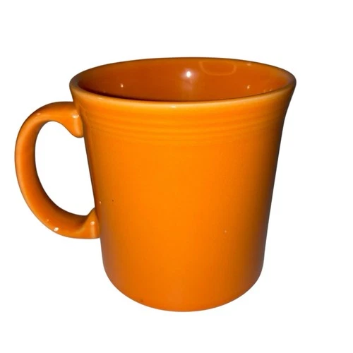 Fiesta Round Mug Tangerine Orange  Homer Laughlin HLC Fiestaware Coffee Cup USA