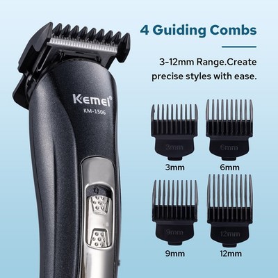 US Kemei KM-1506 3 in 1 Electric Hair Clippers Rechargeable Hair