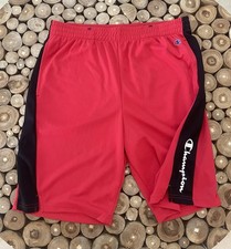 CHAMPION BOYS RED BLACK BASKETBALL SHORTS BOX SCRIPT MOISTURE WICK XL 18/20 New