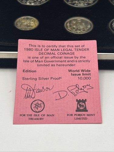 1980 Elizabeth II Isle of Man Silber PP 7 Kursmünzensatz 44,75 g - Bild 6 von 7