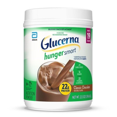 3 PACK Glucerna Hunger Smart Powder Diabetic Protein Shake, Classic