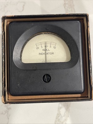 Phaostron Custom Null Indicator Meter 10-0-10  Vintage Analog  Meter Used in box