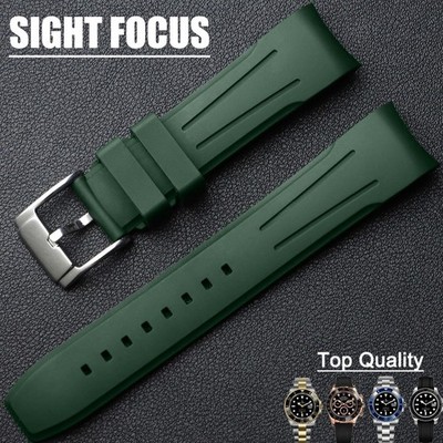 18mm 20mm 21mm 22mm 24mm FKM Armband für Rolex Submariner Yacht Master Hamilton