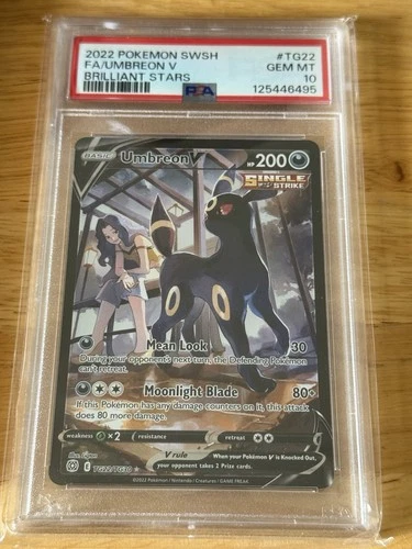 Pokemon 2022 Umbreon V TG22/TG30 Trainer Gallery Brilliant Stars GEM MINT PSA 10