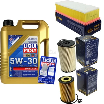 LIQUI MOLY, SCT GERMANY INSPEKTIONSKIT FILTER LIQUI MOLY ÖL 5L 5W-30 für VW Passat Variant 3C5 2.0 TDI