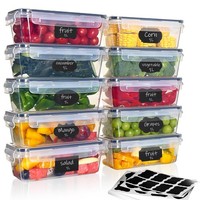 Frischhaltedosen Set Gefrierdosen Meal Prep Boxen Luftdicht Stapelbar 10 X 1L