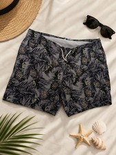 Trunks Shorts Mens Large Swim Trunks Mesh Lined Tropical print Swimsuit size L