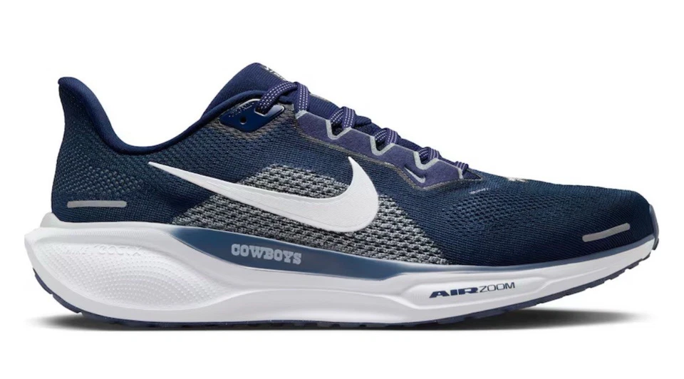 NFL Dallas Cowboys NIKE AIR ZOOM PEGASUS 41 Azul Marino FZ5081-400 Unisex 10.5M / 12W Foto 3 de 4